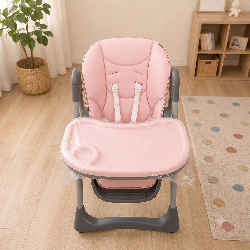 SweetPea Deluxe Cushioned Baby High Chair - Blush Pink