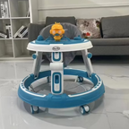 AZ Baby Cruiser 2-in-1 Activity Walker &amp; Interactive Steering Play Center (Sky Blue &amp; Blossom Pink)