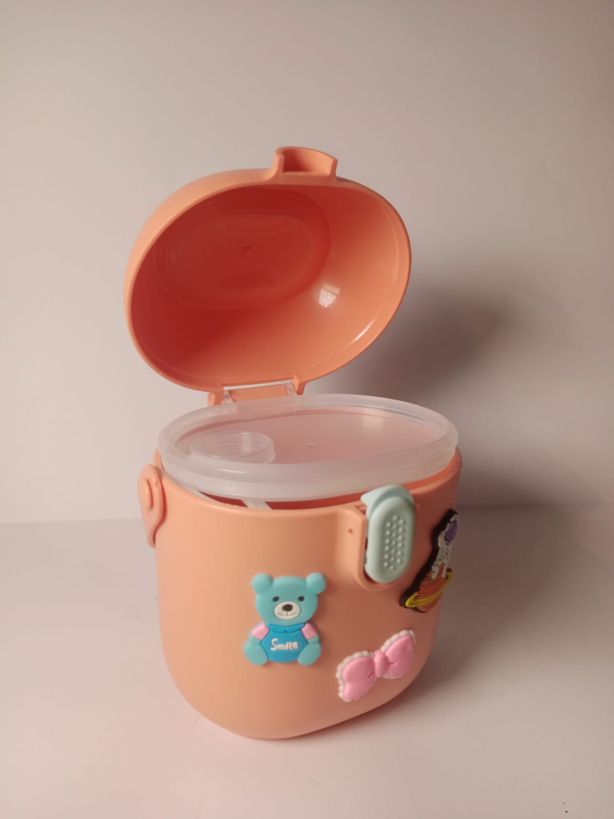 Cosmo-Bear Portable Kids Snack Box – Leakproof Baby Formula Case with Swivel Handle