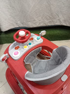 AZ Baby Supercar 2-in-1 Racer Walker &amp; Interactive Steering Play Center (Sporty Red &amp; Slate Gray)