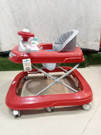AZ Baby Supercar 2-in-1 Racer Walker &amp; Interactive Steering Play Center (Sporty Red &amp; Slate Gray)