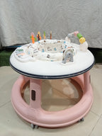 Happy Bear 3-in-1 Baby Activity Walker &amp; Interactive Play Center (Pastel Pink)