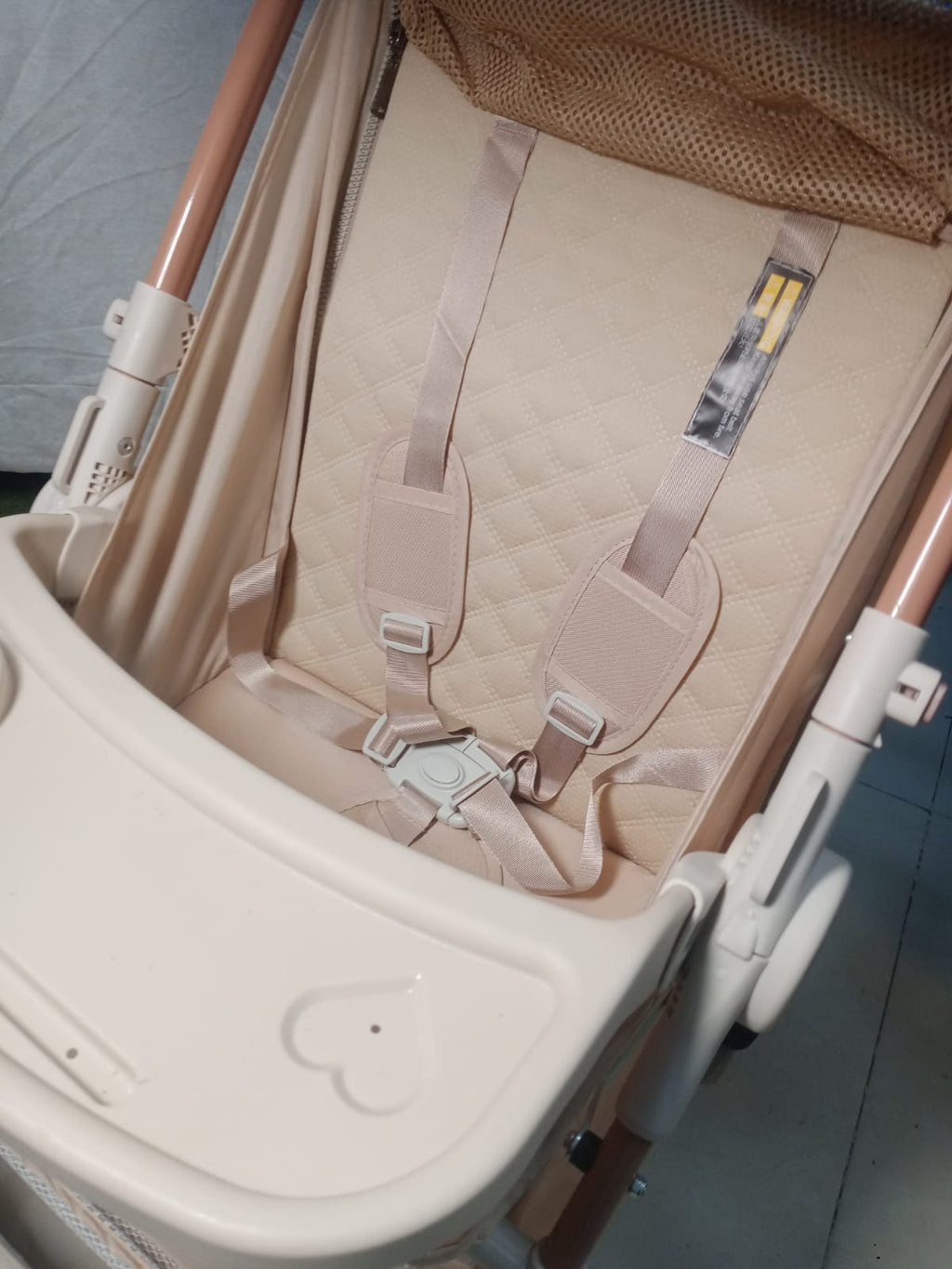 Nest-Comfort Lightweight Toddler Stroller – Compact City Pram with Removable Snack Tray &amp; Storage Basket
