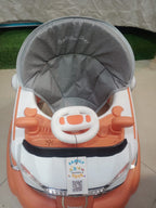 Speedster Interactive Baby Walker – 2-in-1 Toddler Activity Center with Racing Steering Wheel &amp; Music