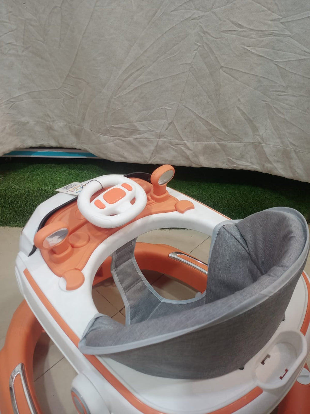 Speedster Interactive Baby Walker – 2-in-1 Toddler Activity Center with Racing Steering Wheel &amp; Music