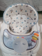 AZ Baby Panda Playtime 2-in-1 Baby Walker &amp; Interactive Activity Center (Cream White)