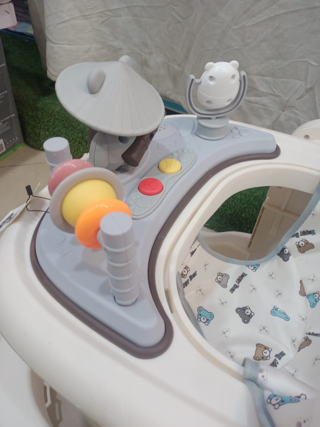 Panda-Pal Interactive Baby Walker – 2-in-1 Toddler Activity Center with Musical Panda Toy &amp; Bead Maze