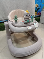 AZ Baby Dinosaur Pals 2-in-1 Baby Walker &amp; Interactive Activity Center (Soft Taupe)
