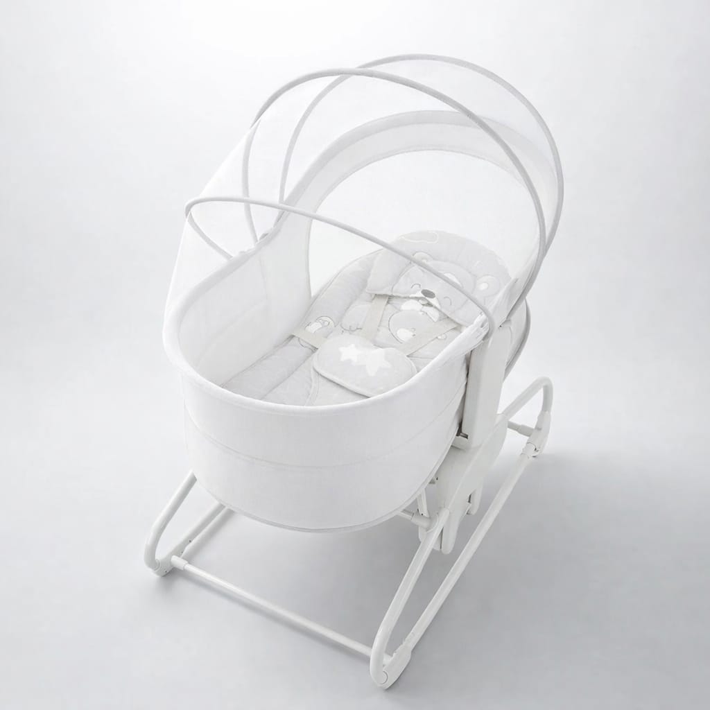 Mastela 4-in-1 Deluxe Multi-Functional Bassinet &amp; Infant Swing – Convertible Baby Cradle, Bouncer, and Bedside Sleeper