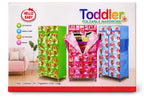 Deluxe Portable Kids Closet Storage Cabinet – Multi-Tier Foldable Children Wardrobe with Dustproof Zipper Cover