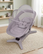 Deluxe Motorized Infant Rocker Lounge – Automatic Soothing Baby Glider with Interactive Toy Bar