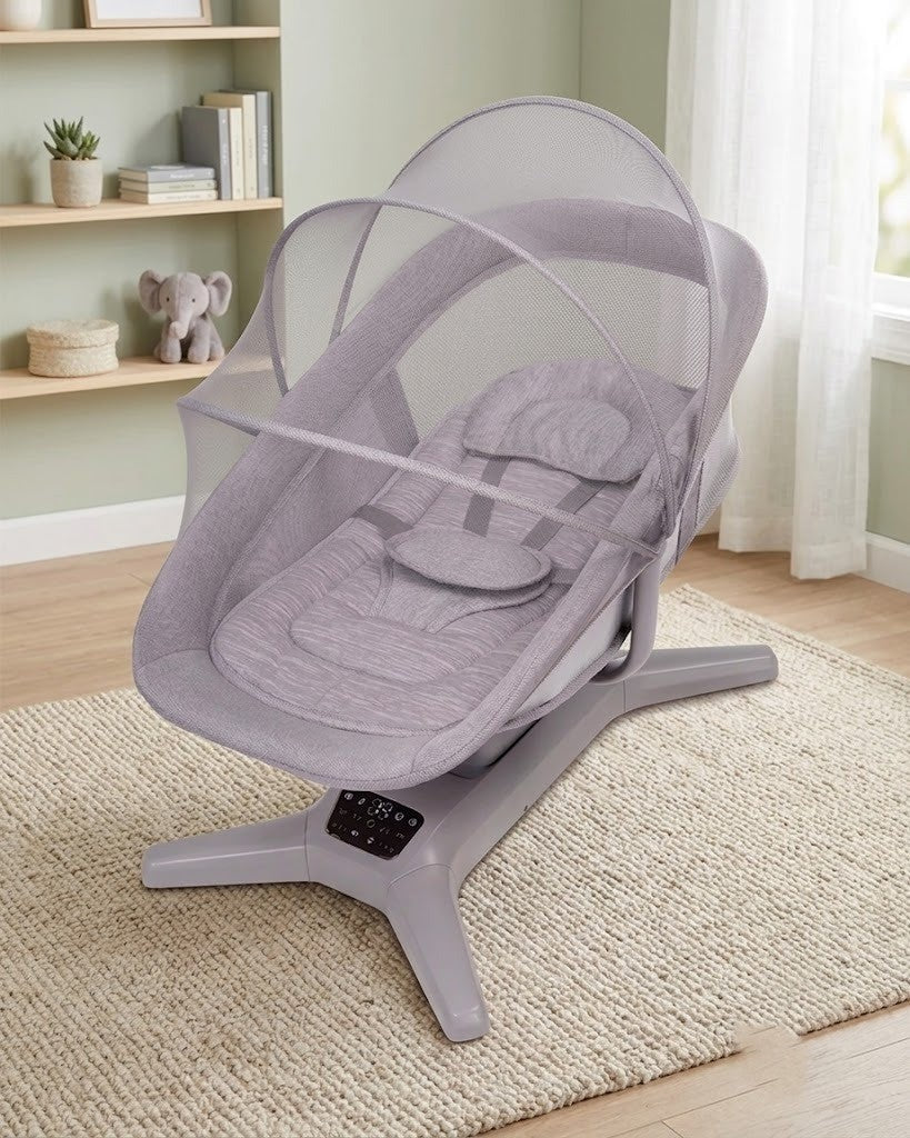 Deluxe Motorized Infant Rocker Lounge – Automatic Soothing Baby Glider with Interactive Toy Bar