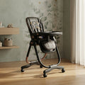 Onyx Luxe Adjustable Folding High Chair – Botanical Black &amp; Rose Gold