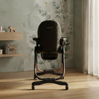 Onyx Luxe Adjustable Folding High Chair – Botanical Black &amp; Rose Gold
