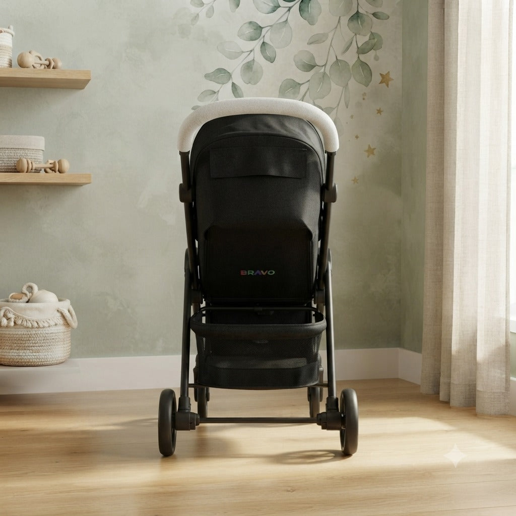 Bravo Urban Glide Compact Travel Stroller – Shadow Black &amp; Charcoal