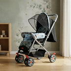 Bravo Vibrant Journey Compact Travel Stroller – Mosaic Blue &amp; Black