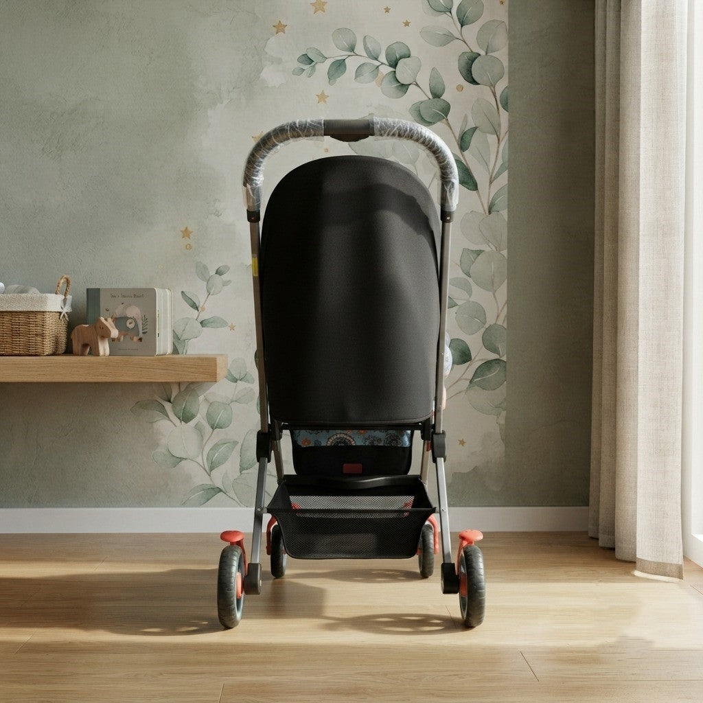 Bravo Vibrant Journey Compact Travel Stroller – Mosaic Blue &amp; Black