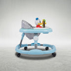 Side view of Donald Duck baby walker with padded seat and wheels