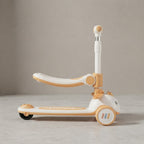 Side view of bunny-design kids scooter with adjustable handlebar