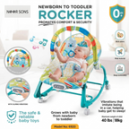 Noor Sons Newborn to Toddler Rocker – Convertible Baby Bouncer &amp; Soothing Infant Seat with Wheels (Model 6920)